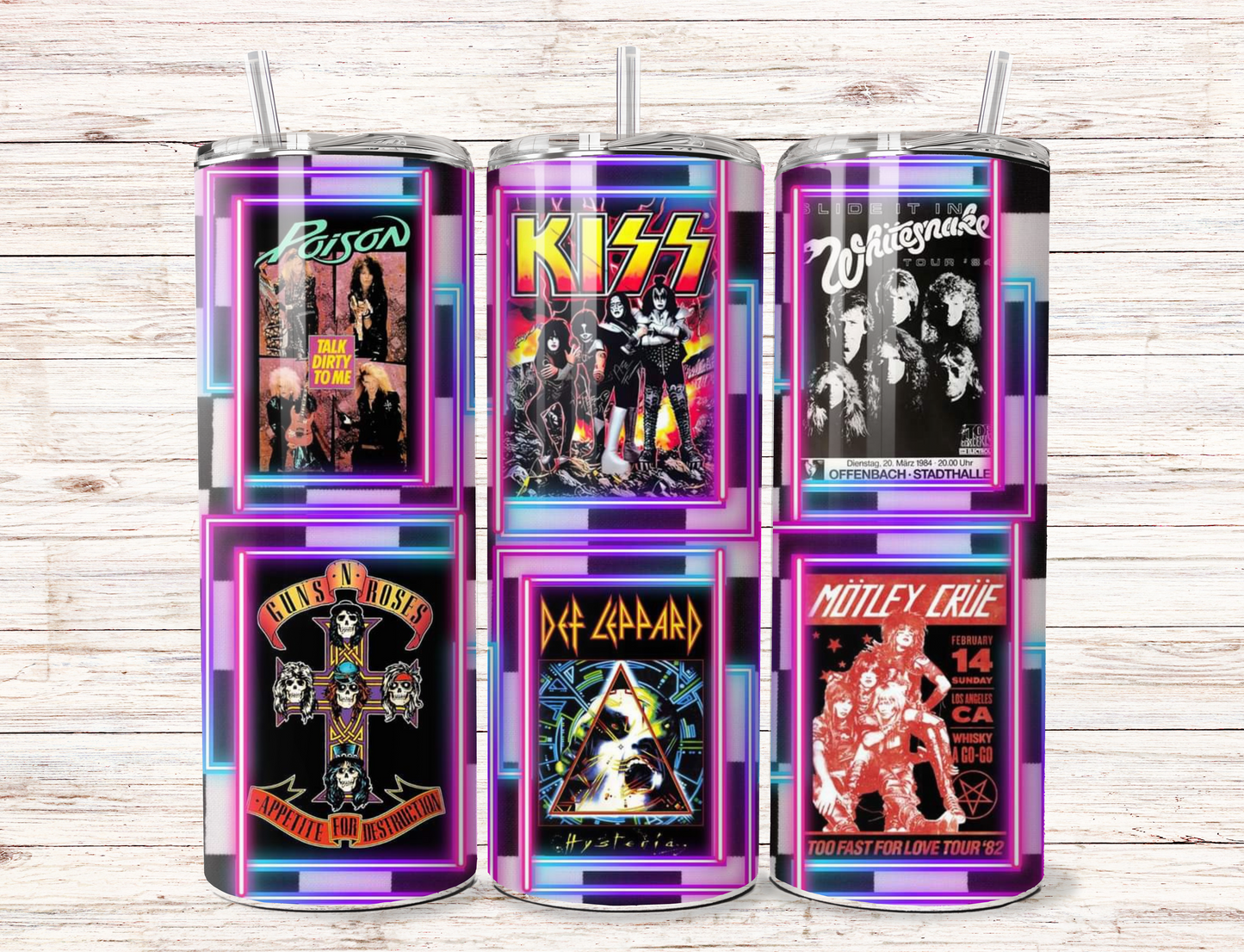 20oz Rock Band tumbler