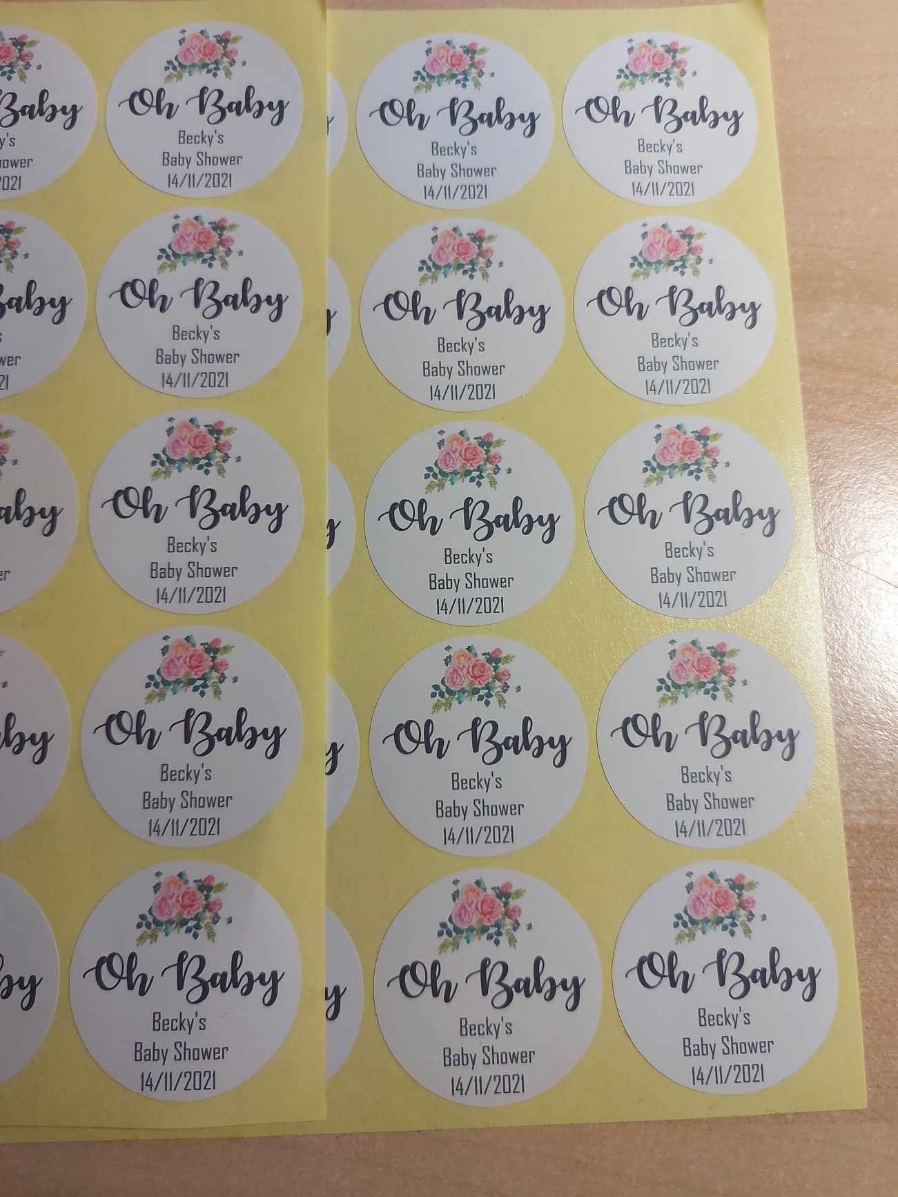 Personalised Sweet Cone stickers