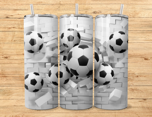 20oz Football Theme tumbler